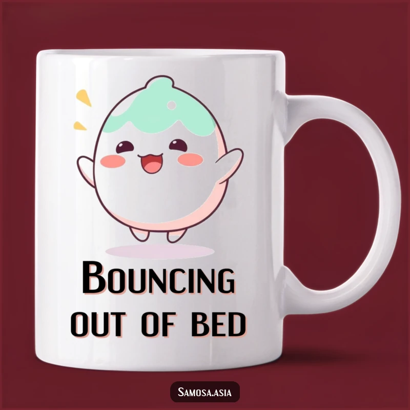 Funny Mochi Bounce Mug - Cute Food Humor Funny Coffee Cup, Perfect Funny Gift