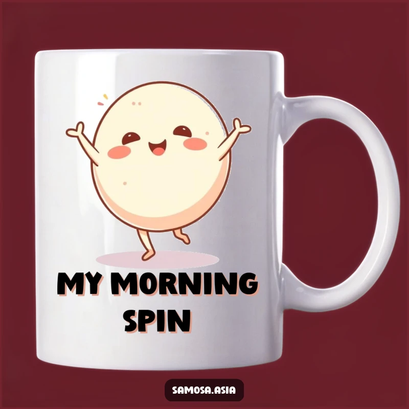 Funny Mochi Cartwheel Mug: Cheerful Foodie Gift for Joyful Moments