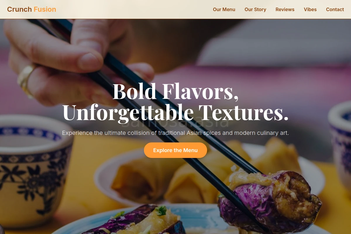Crunch Asian Fusion Food
