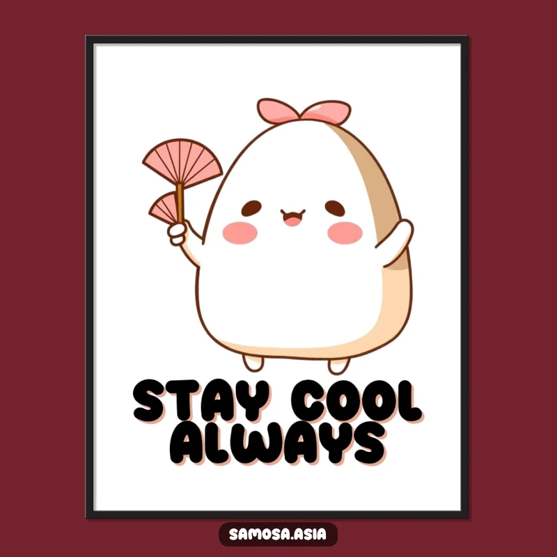 Funny Onigiri Fan Digital Print: Instant Coolness for Your Walls