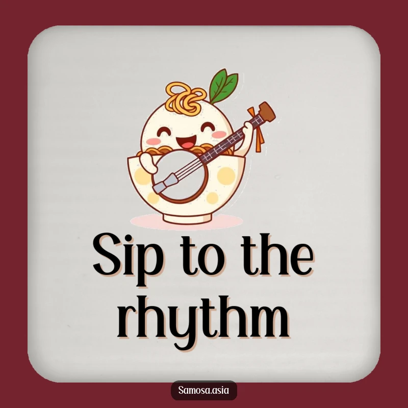 Funny Ramen Banjo Coaster: Noodle Arms Protection, Hilarious Table Decor