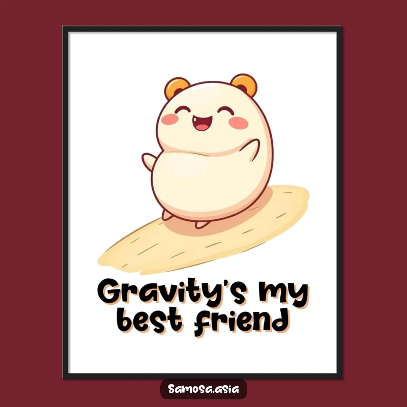 Funny Bao Bun Rolling Poster - Joyful Cartoon Wall Art Gift