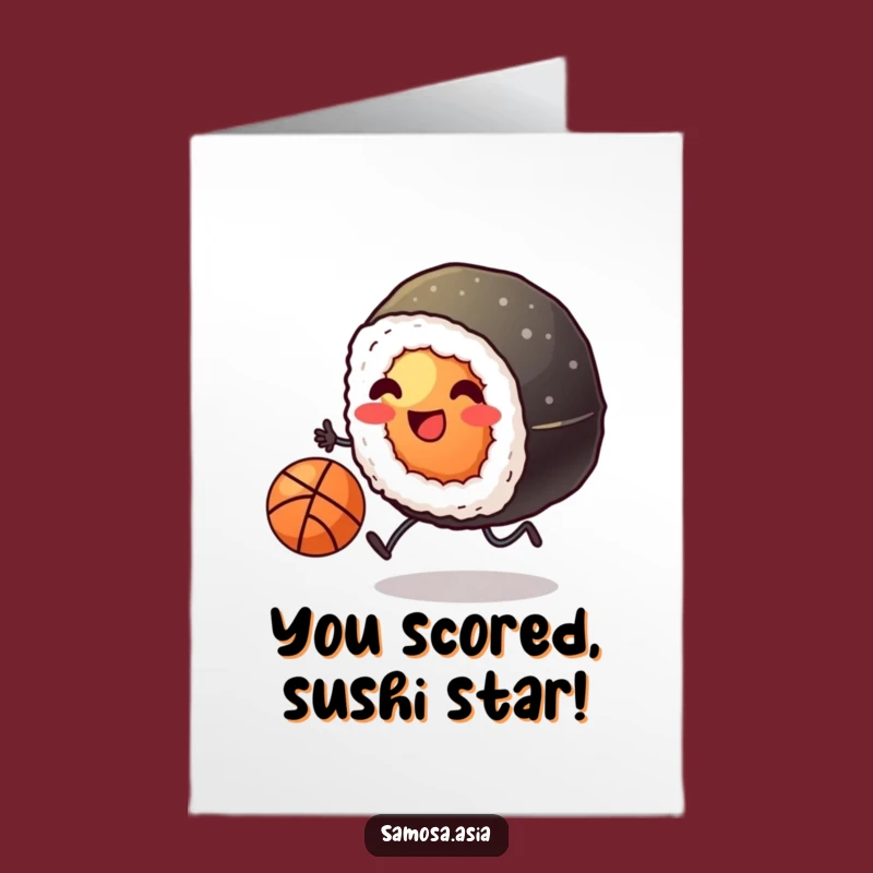 Congrats Card: Sushi Baller Free Printable, Kicking Goals, Funny Downloadable Gift