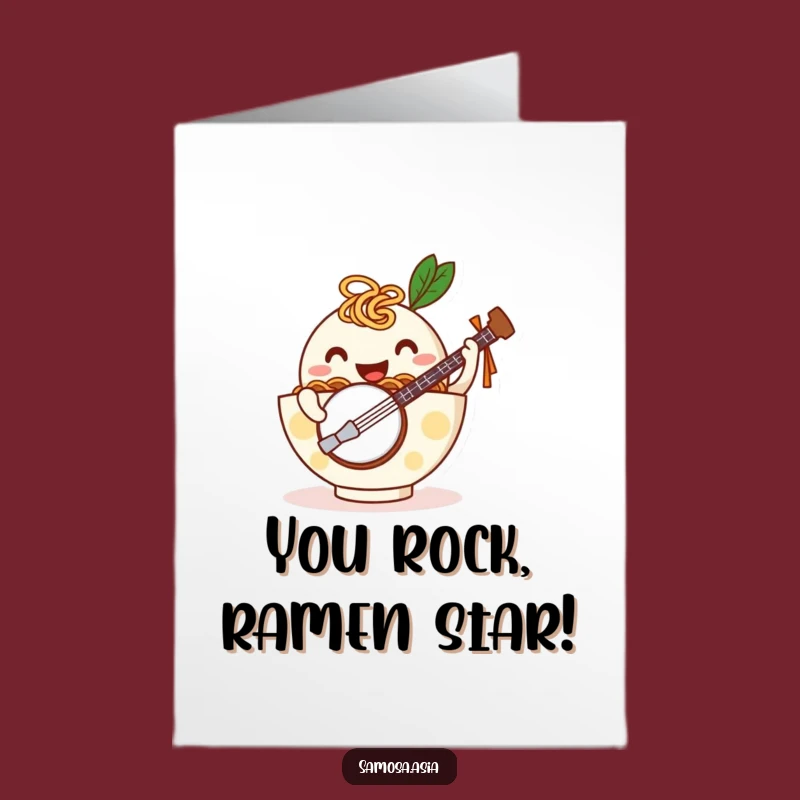 Congrats Card: Banjo Ramen Free Printable, Musical Achievement, Funny Downloadable Gift