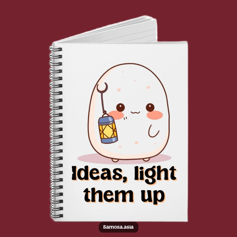 Funny Shy Onigiri Lantern Notebook - Journal Your Sweet Thoughts