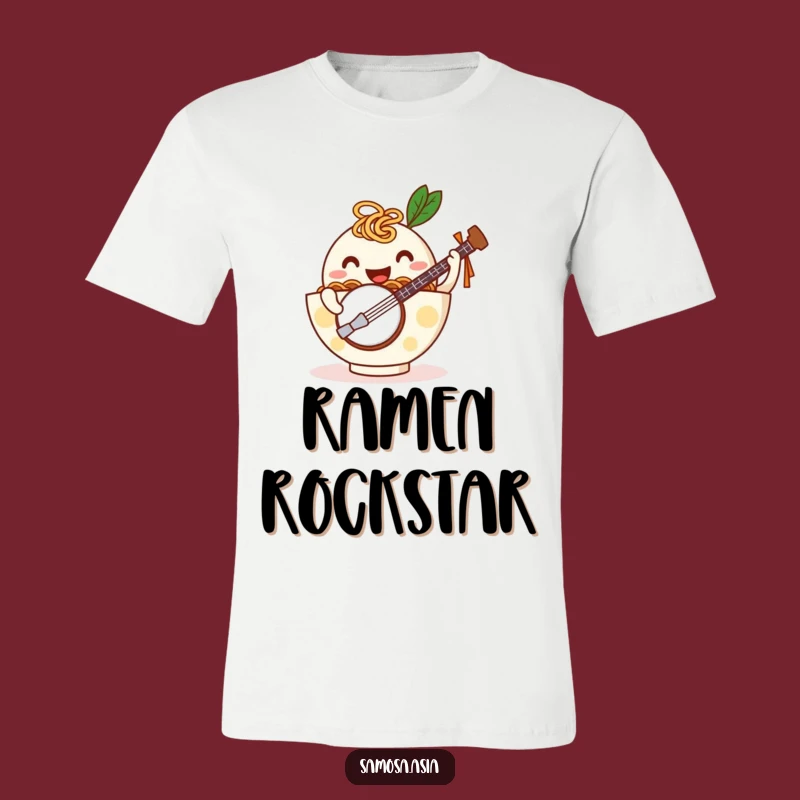 Funny Ramen Banjo T-Shirt: Noodle Arms Playing, Hilarious Foodie Tee